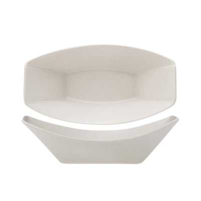 Streat Vassoio Barchetta in Stoneware Beige 24x13 cm Confezione 2 Pezzi