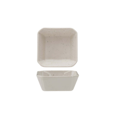 Streat Coppetta Quadrata Stoneware Beige 8,5x8,5 cm Confezione 4 Pezzi