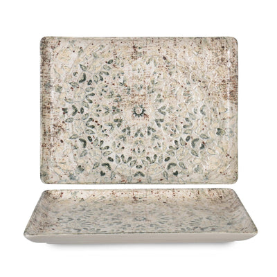 Fade Vassoio Rettangolare Premium Fine China 30x22 cm 12 Pezzi