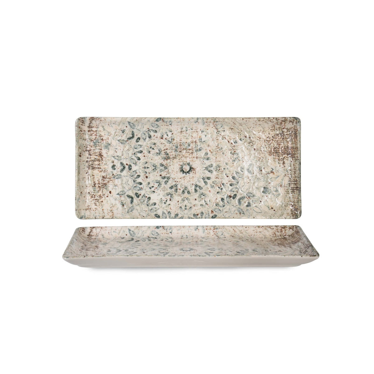 Fade Vassoio Rettangolare Premium Fine China 23x17 cm 12 Pezzi
