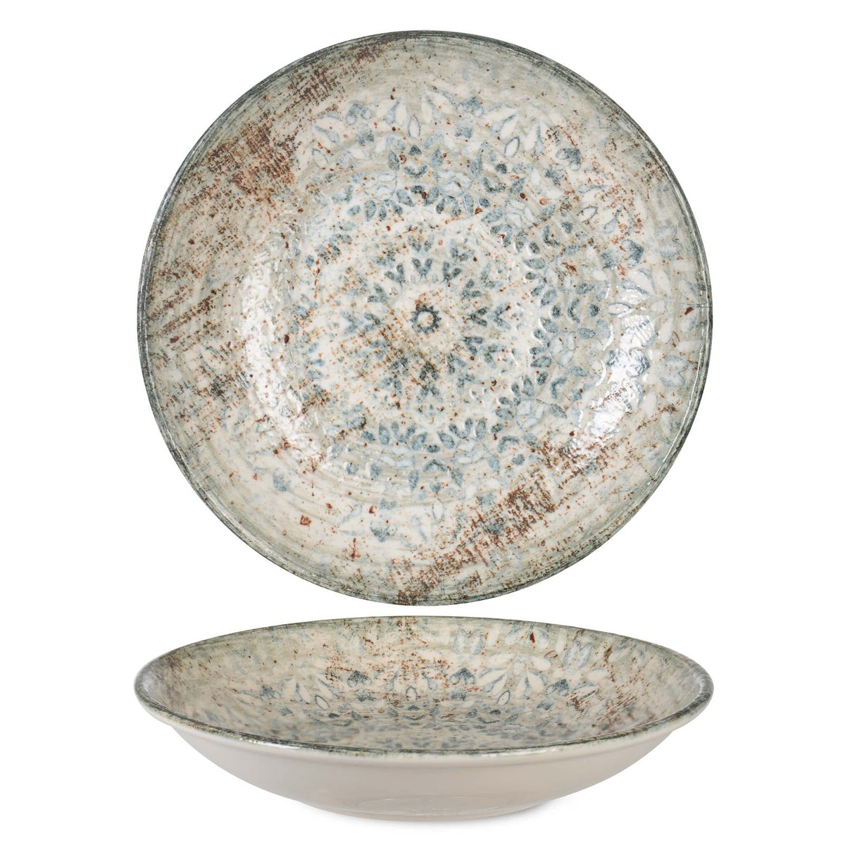 Fade Piatto Fondo Premium Fine China Digital Print 28 cm 6 Pezzi