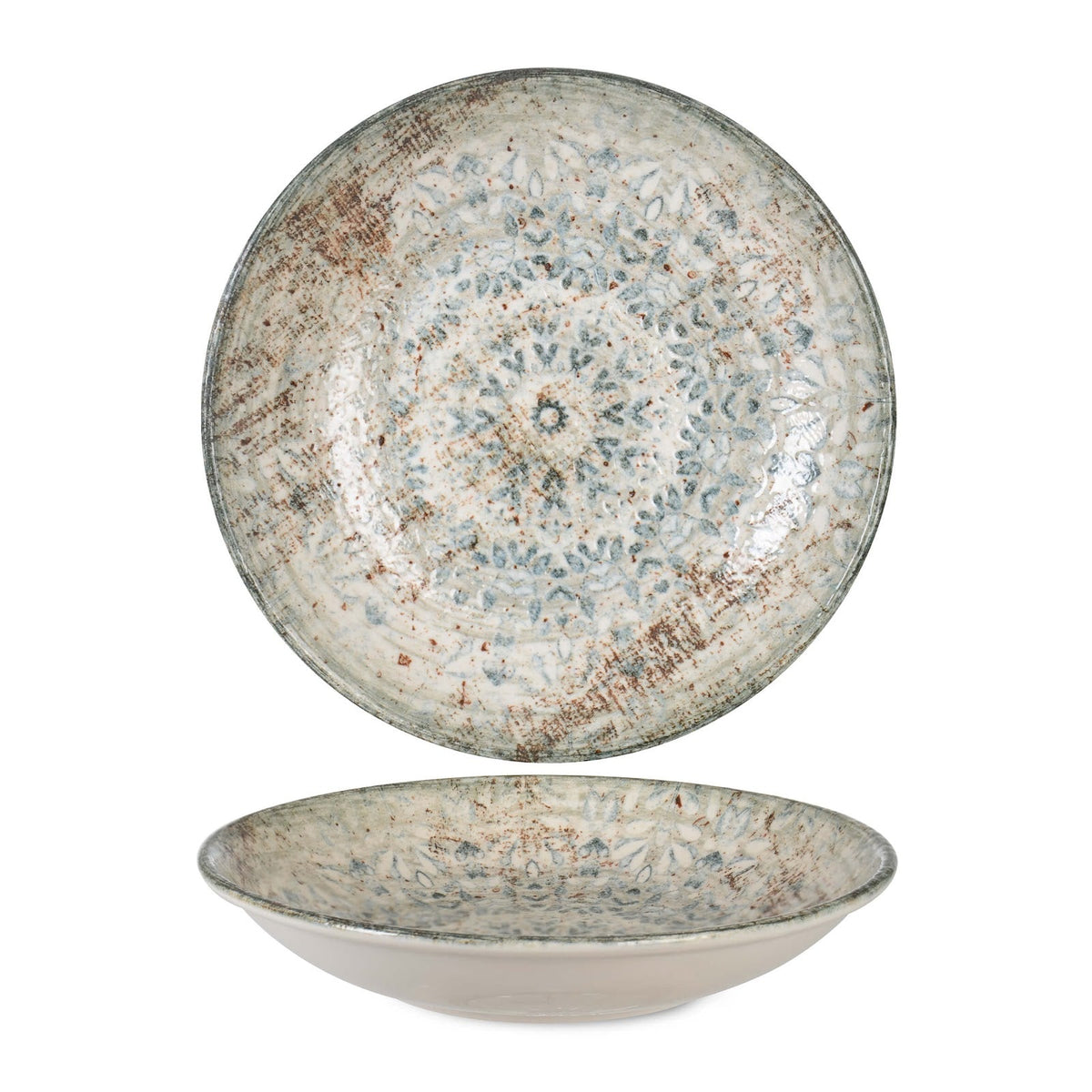 Fade Piatto Fondo Premium Fine China Digital Print 25 cm 6 Pezzi