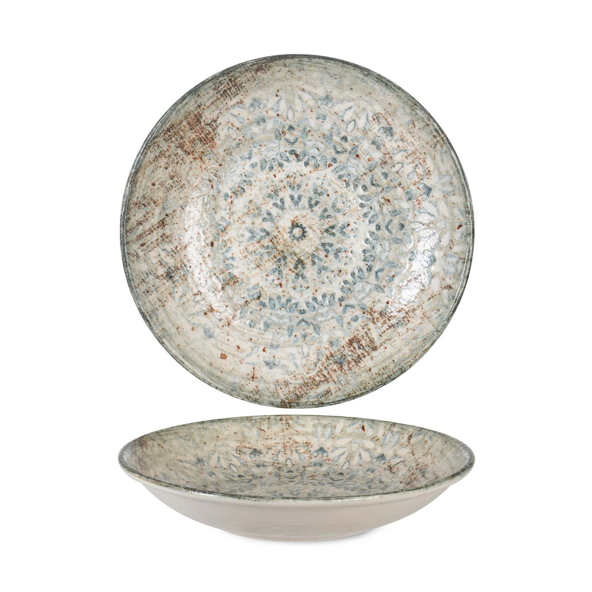 Fade Piatto Fondo Premium Fine China Digital Print 23 cm 6 Pezzi