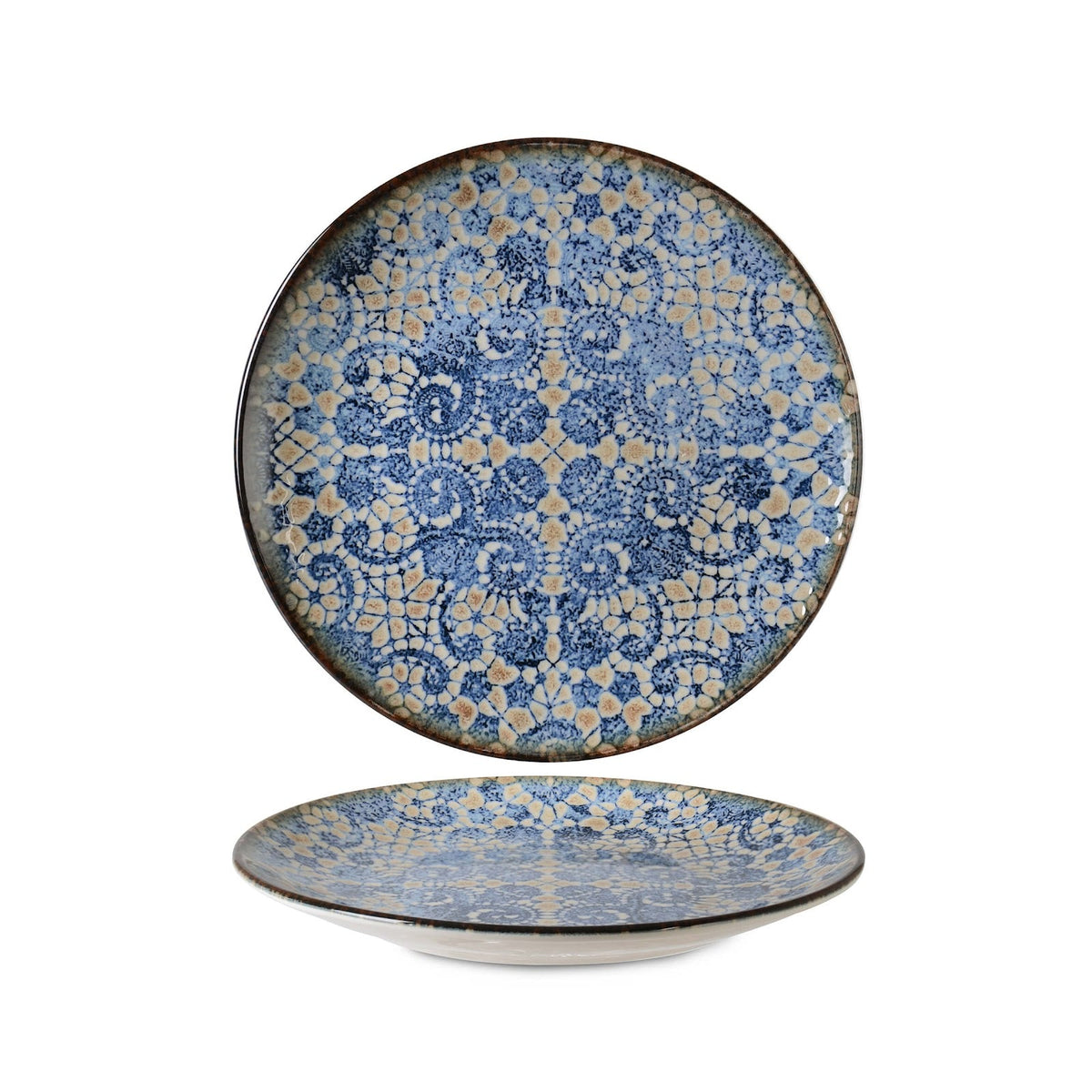 Bluet Piatto Frutta in Porcellana Fine China 21 cm 12 Pezzi