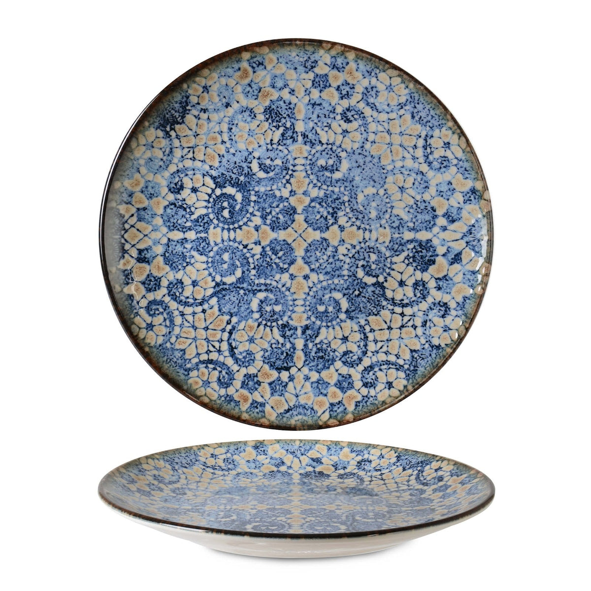Bluet Piatto Piano in Porcellana Fine China 27 cm 6 Pezzi