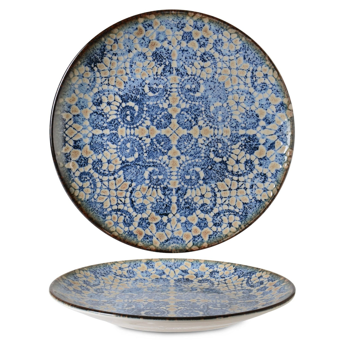 Bluet Piatto Piano in Porcellana Fine China 30 cm 6 Pezzi