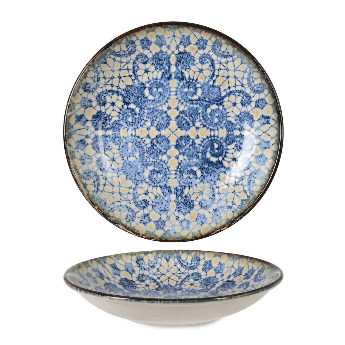 Bluet Piatto Fondo in Porcellana Fine China 25 cm 6 Pezzi