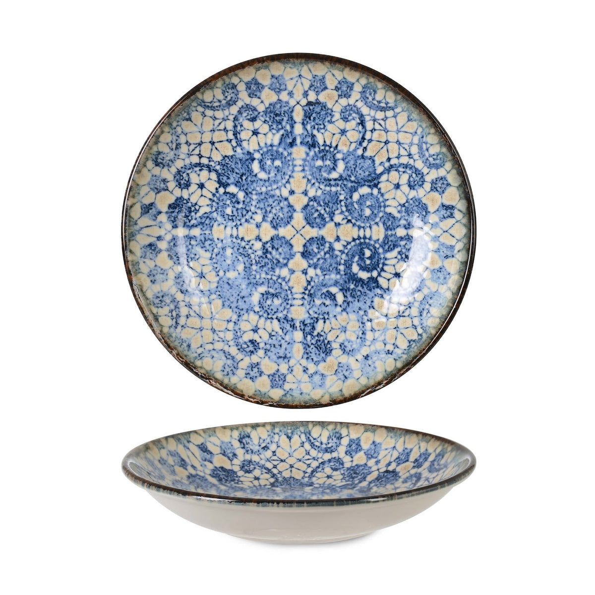 Bluet Piatto Fondo in Porcellana Fine China 23 cm 6 Pezzi