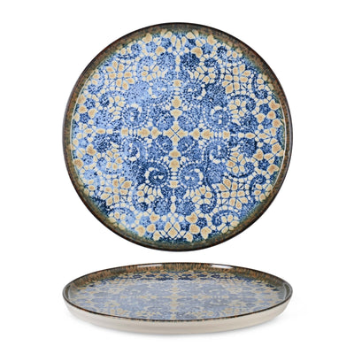 Bluet Piatto Piano Impilabile in Fine China 26 cm 6 Pezzi
