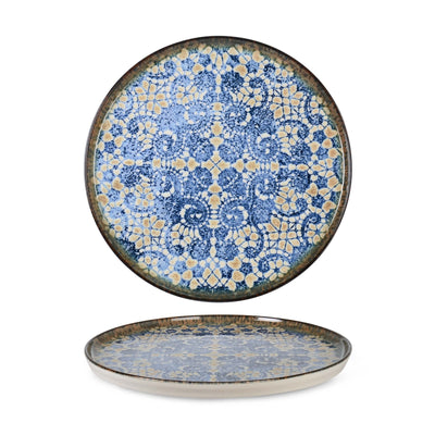 Bluet Piatto Piano Impilabile in Fine China 24 cm 6 Pezzi
