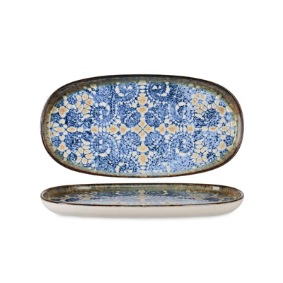 Bluet Vassoio Ovale in Fine China 30x15 cm 6 Pezzi