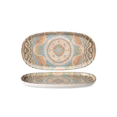 Celest Vassoio Ovale in Porcellana Decorata 25x13 cm H 1,6 cm 6 Pezzi