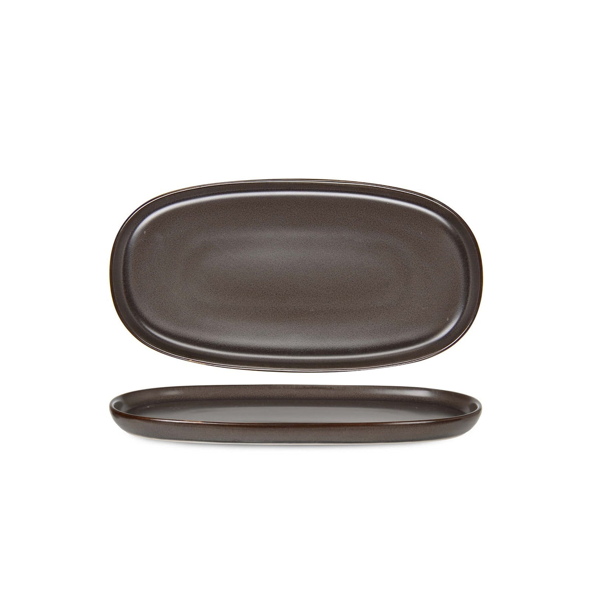 Reactive Brown Vassoio Ovale 25x13 cm 6 Pezzi