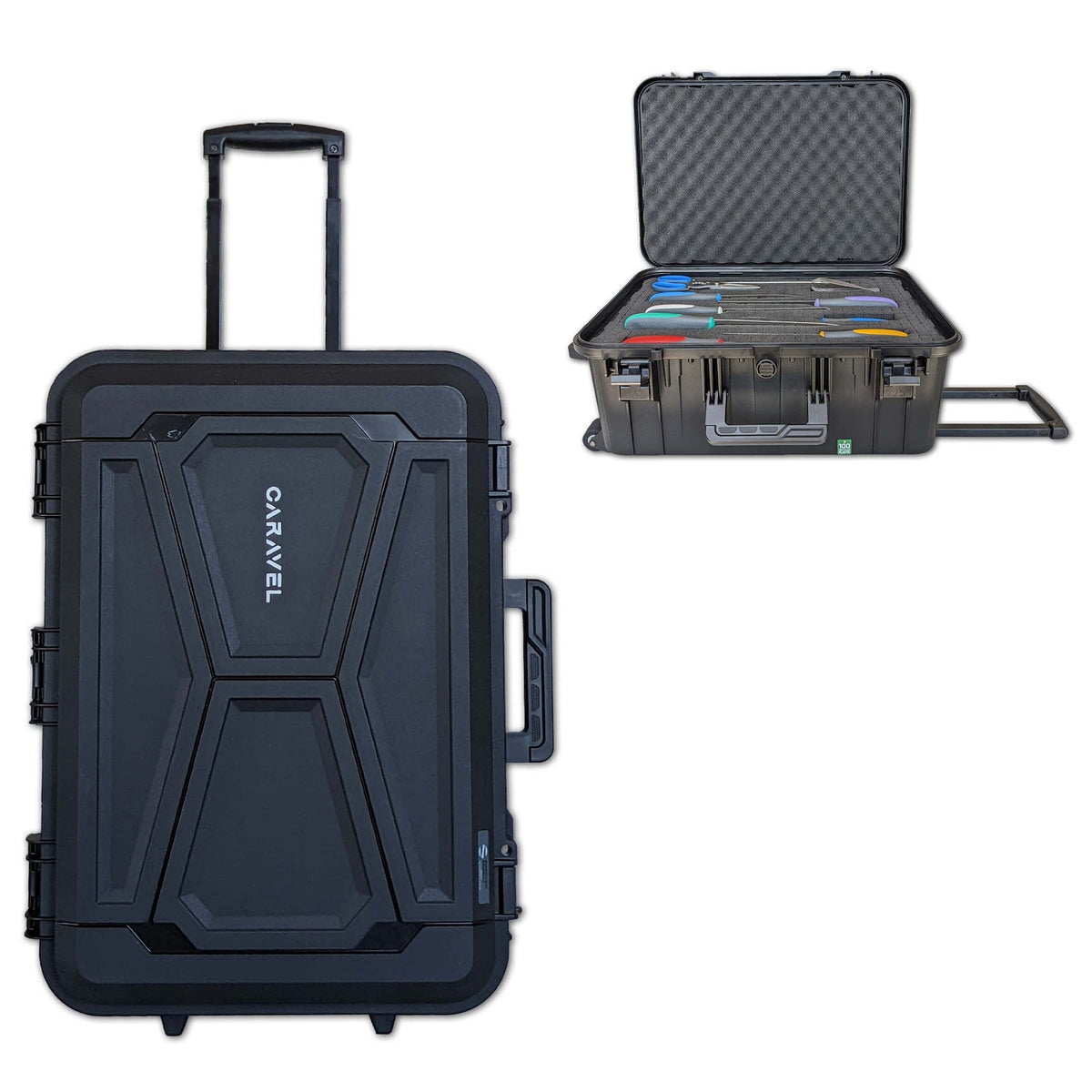 Sanelli Caravel Valigia Ermetica Trolley 42,5x23,9 cm H 57,2 cm con 3 Schiume Cubettate