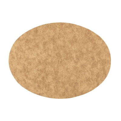 Troja Tovaglietta Ovale Ecopelle Oro 45x33 cm 12 Pezzi