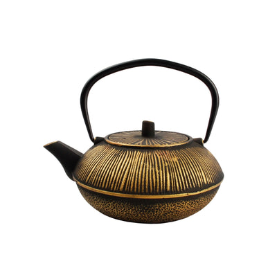 Teiera Stripes Gold and Black con Filtro a Rete Inox 80 cl