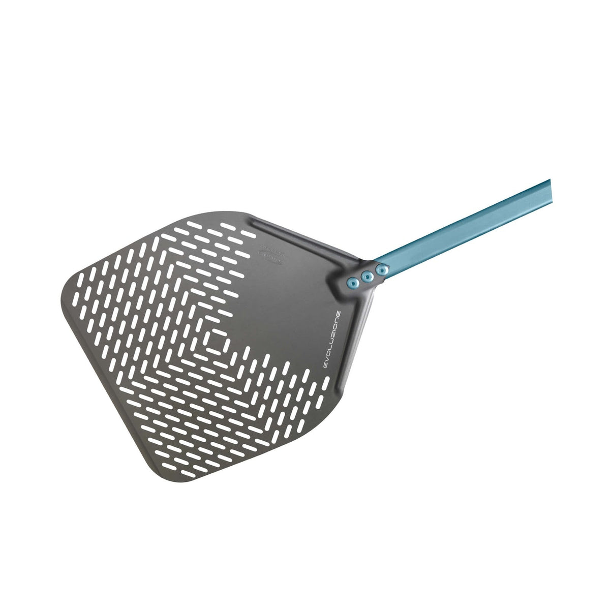 Gi.Metal Pala Pizza Rettangolare Forata in Alluminio Anodizzato 36 cm Manico 150 cm