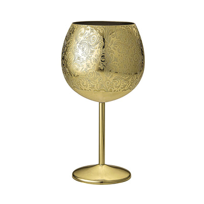 Damasco Calice Gin in Acciaio Inox Placcato Oro 59 cl