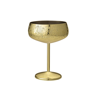 Damasco Coppa Champagne in Acciaio Inox Placcato Oro 46,7 cl