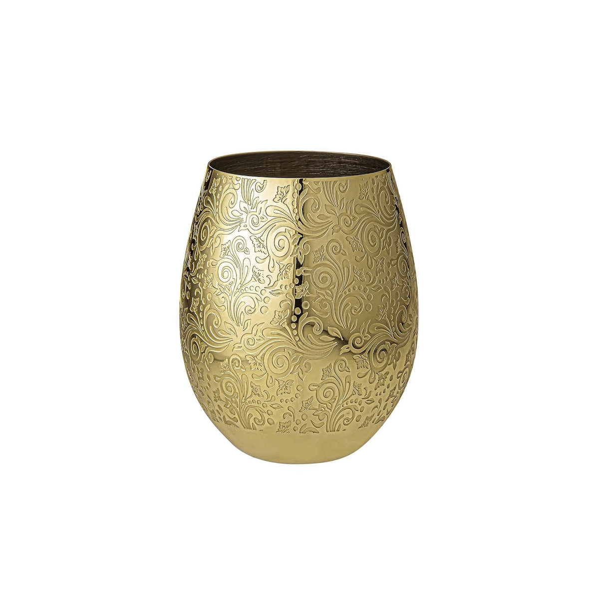 Damasco Bicchiere in Acciaio Inox Placcato Oro 45 cl
