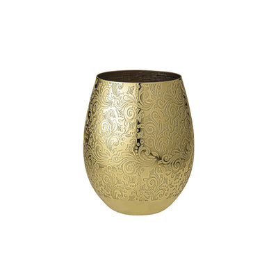 Damasco Bicchiere in Acciaio Inox Placcato Oro 45 cl