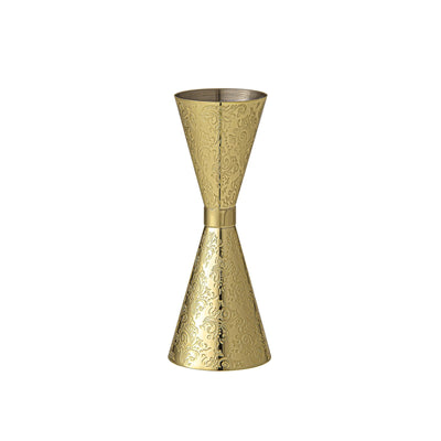 Damasco Jigger Misurino Cocktail Placcato Oro 3 e 4,5 cl