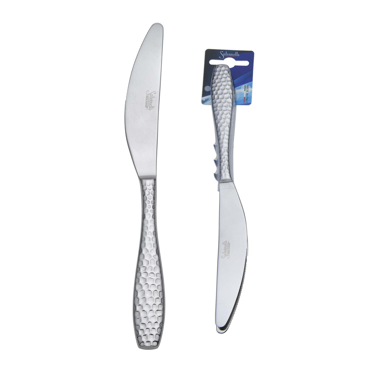 Salvinelli Petra Coltello Tavola Forgiato Martellato Confezione 2 Pezzi