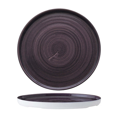 Churchill Stonecast Patina Purple Piatto Piano Impilabile Ceramica Ø 26 cm H 2 6 Pezzi