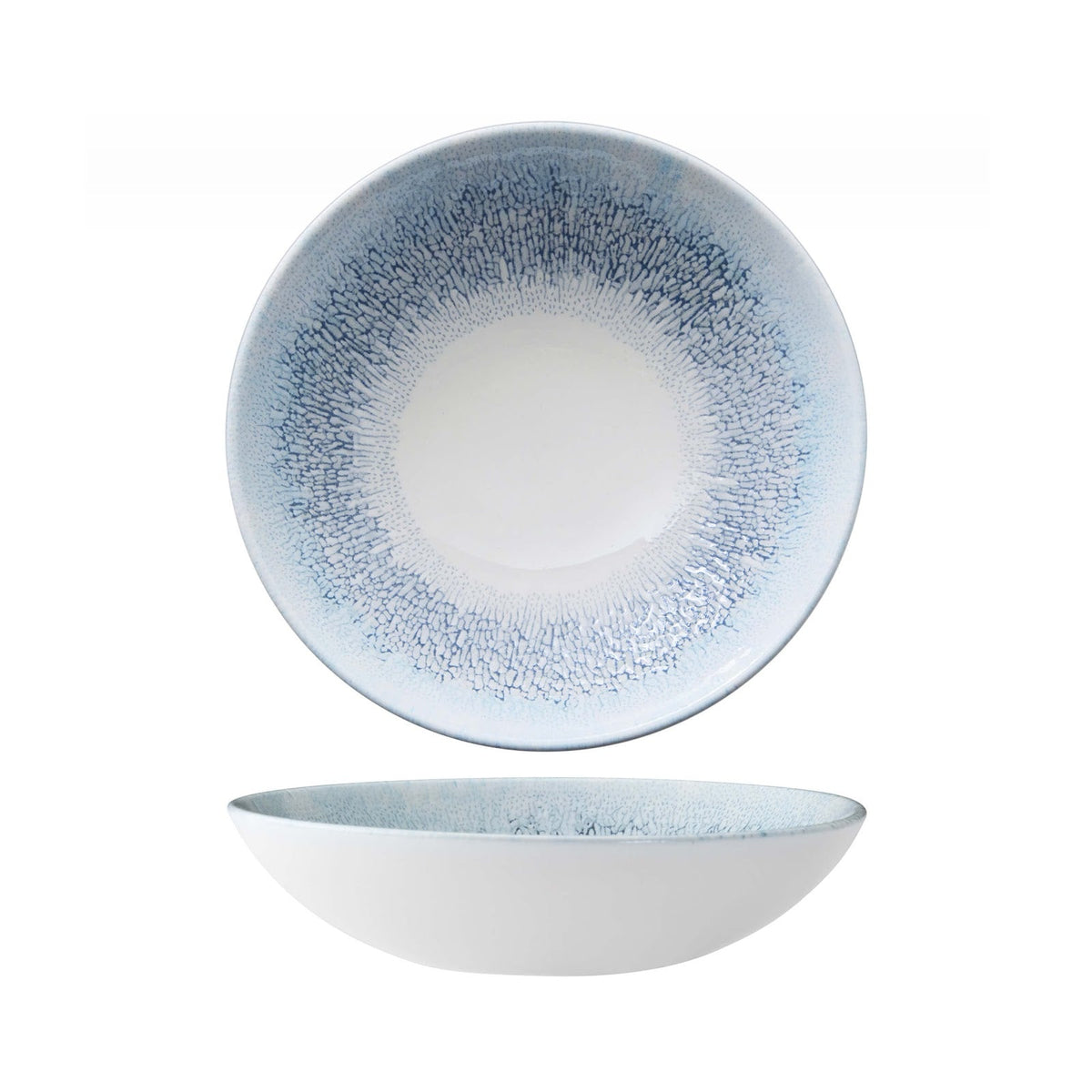 Churchill Studio Prints Fusion Blue Piatto Fondo in Ceramica 18,2 cm 12 Pezzi