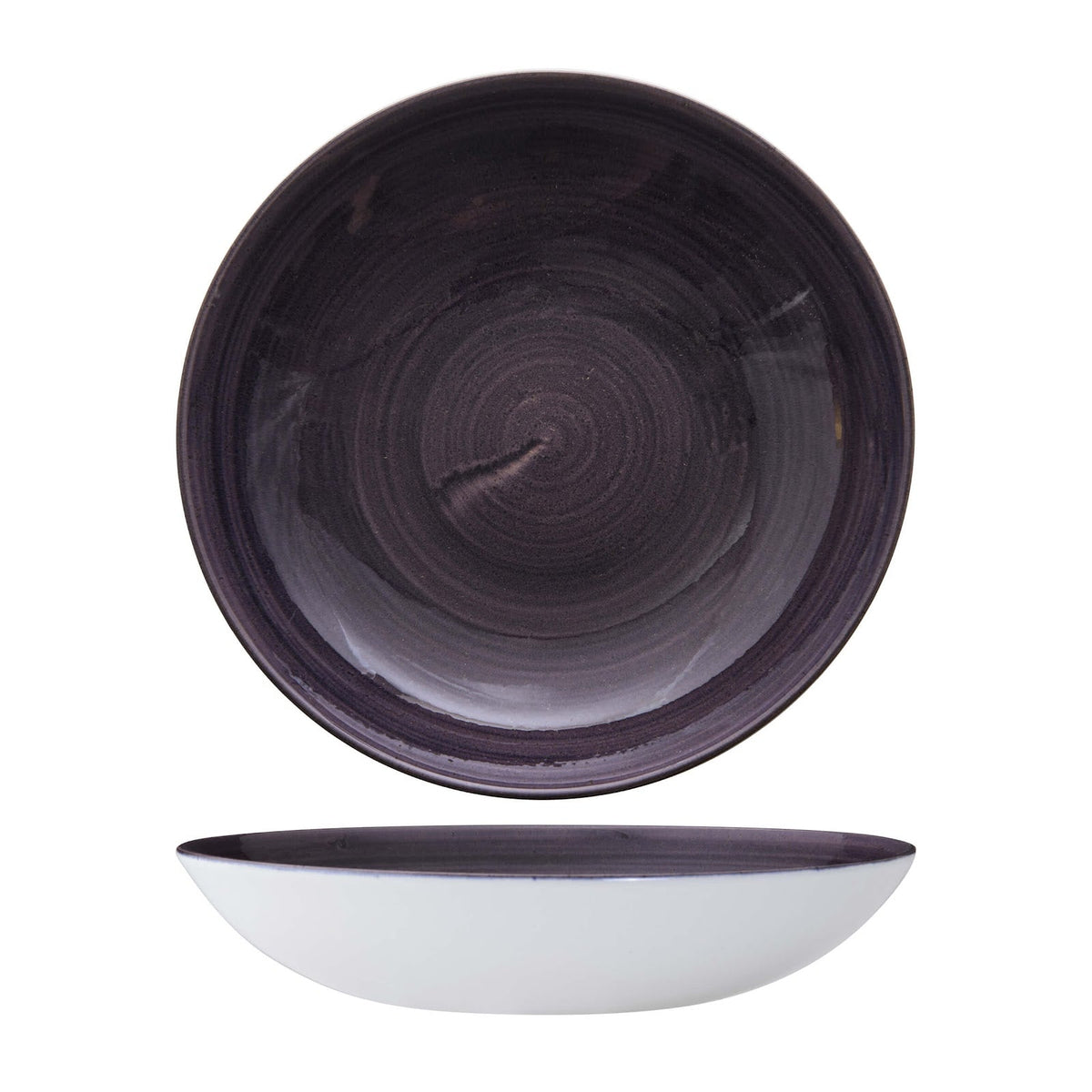Churchill Stonecast Patina Purple Piatto Fondo in Ceramica 24,8 cm 12 Pezzi