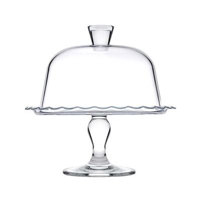 Paşabahçe Patisserie Petite Alzata in Vetro con Campana Ø 26 cm H 25,9 cm