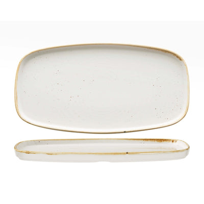 Churchill Stonecast Vassoio Rettangolare Impilabile Bianco 35x18,5 cm 6 Pezzi