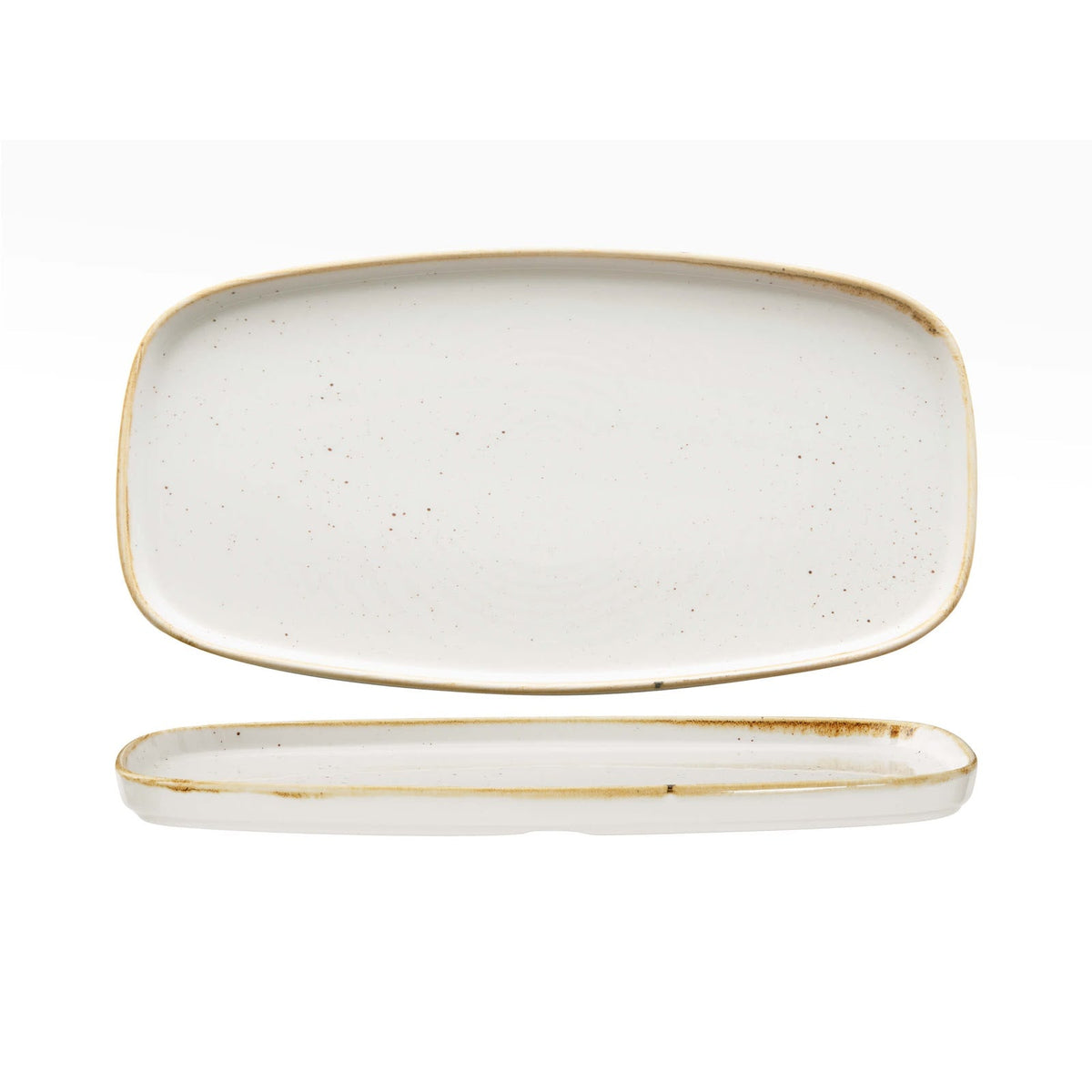 Churchill Stonecast Vassoio Rettangolare Impilabile Bianco 30x15,4 cm 6 Pezzi