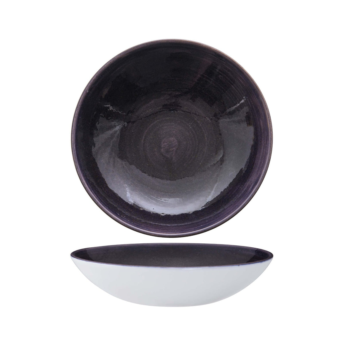 Churchill Stonecast Patina Viola Piatto Fondo Ceramica 18,2 cm 12 Pezzi