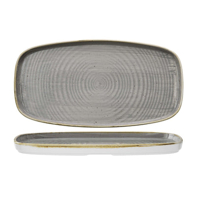 Churchill Stonecast Vassoio Rettangolare Impilabile Grigio 35x18,5 cm 6 Pezzi