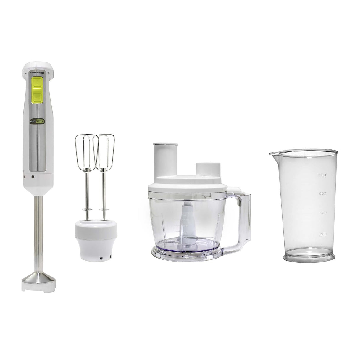 Mixer a Immersione Elettrico con Frusta Inox e Accessori 800 W