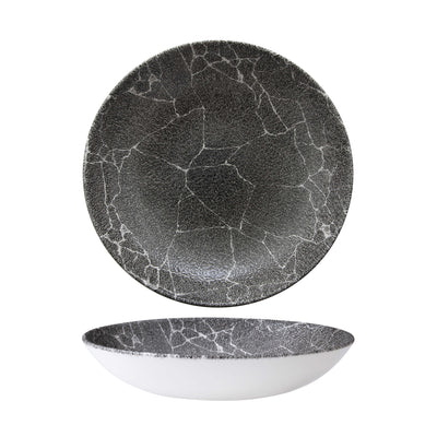 Churchill Studio Prints Kintsugi Reverse Quartz Black Piatto Fondo 24,8 cm 12 Pezzi