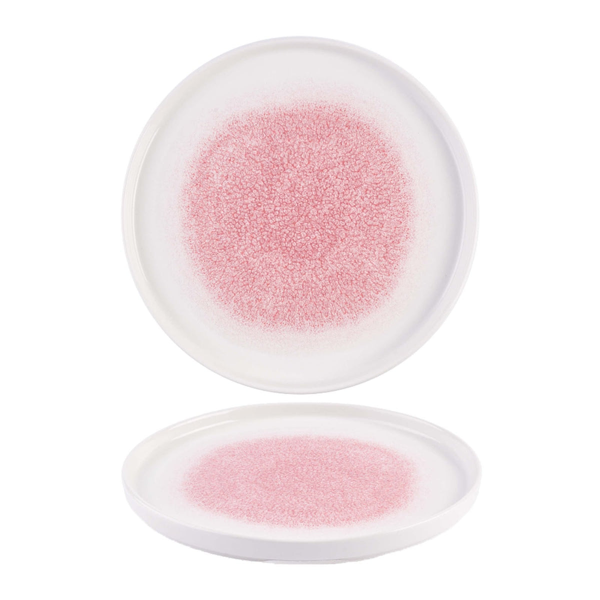 Churchill Raku Quarzo Rosa Piatto Piano Impilabile in Ceramica 26 cm 6 Pezzi