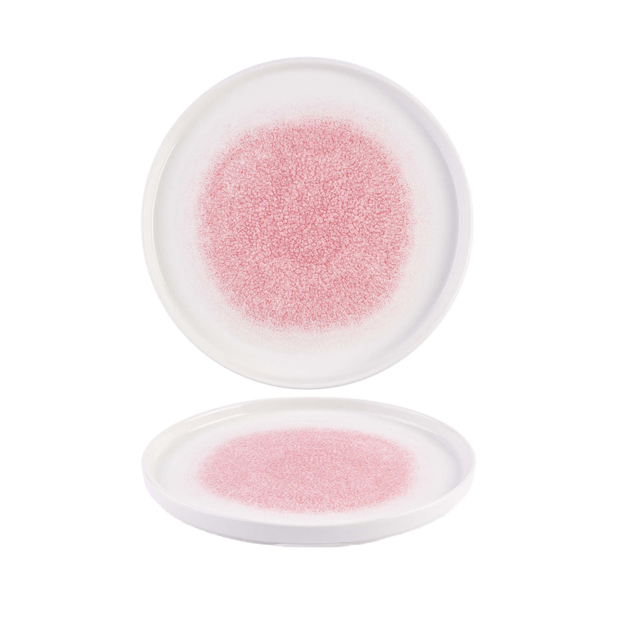 Churchill Raku Quarzo Rosa Piatto Piano Impilabile in Ceramica 21 cm 6 Pezzi