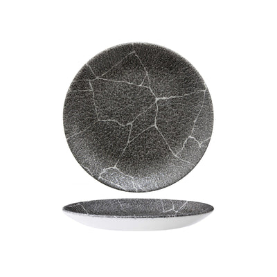 Churchill Studio Prints Kintsugi Reversed Quartz Black Piatto Pane 16,5 cm 12 Pezzi