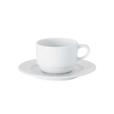 Giava Piattino per Tazza da Tè in Porcellana Bianca Ø 15,4 cm 6 Pezzi