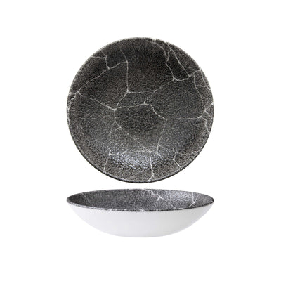 Churchill Studio Prints Kintsugi Reverse Quartz Black Piatto Fondo Ø 18,2 cm 12 Pezzi