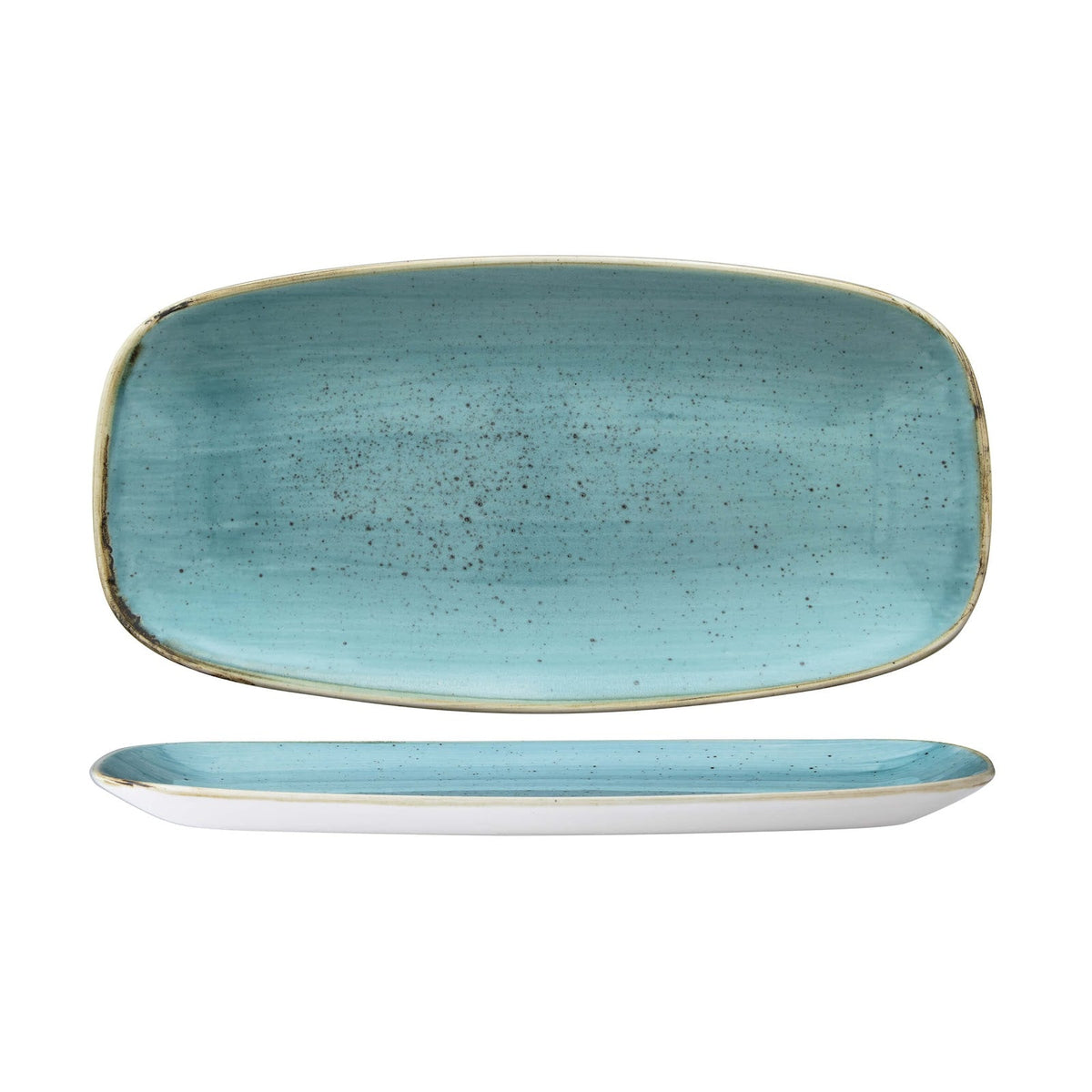 Churchill Stonecast Vassoio Rettangolare Mint Puntinato 29,8x15,3 cm 12 Pezzi