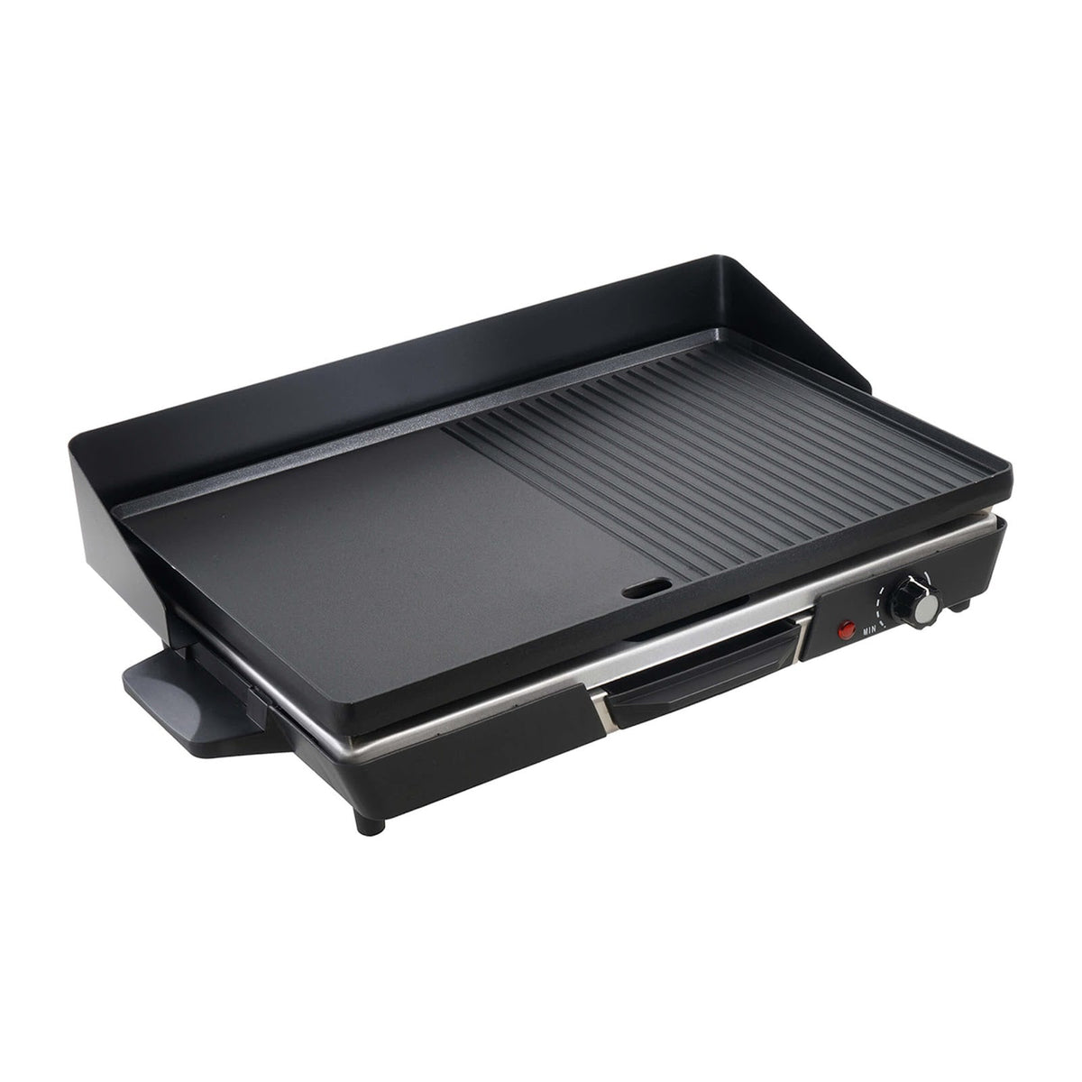 Piastra Elettrica Doppia Antiaderente Liscia e Rigata 42x24 cm 1800 W