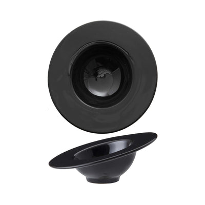 Mini Pasta Bowl Tondo Inclinato New Bone China Nero Lucido 9,8 cm 6 Pezzi
