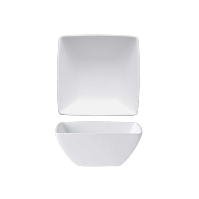 Coppetta Quadrata New Bone China Bianco Opaco 9,7x9,7 cm H 4,1 6 Pezzi