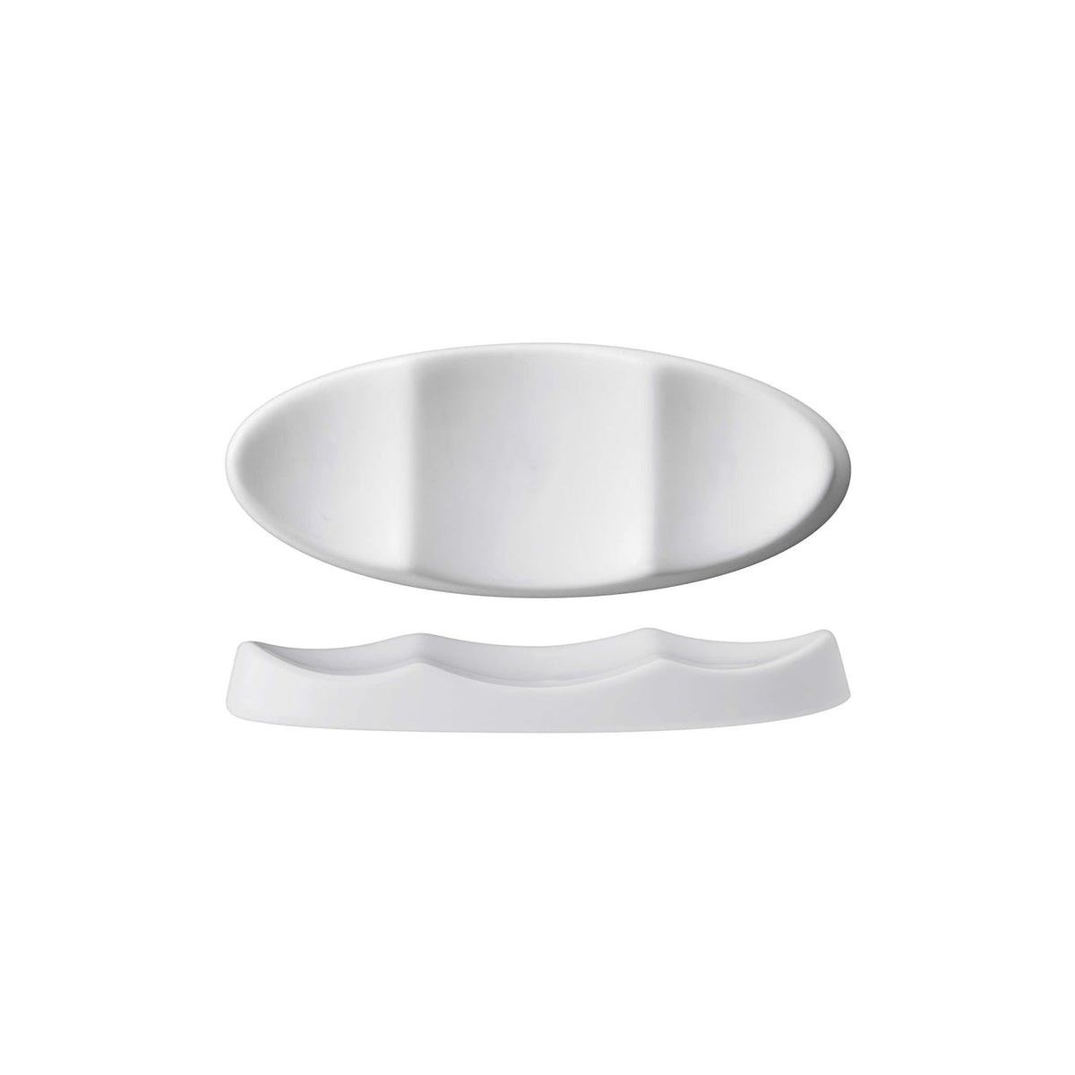 Poggiaposate e Poggiabacchette in Porcellana Bianco Lucido 11,2x4,7 cm 12 Pezzi