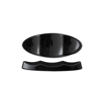 Poggiaposate e Poggiabacchette in Porcellana Nero Lucido 11,2x4,7 cm 12 Pezzi