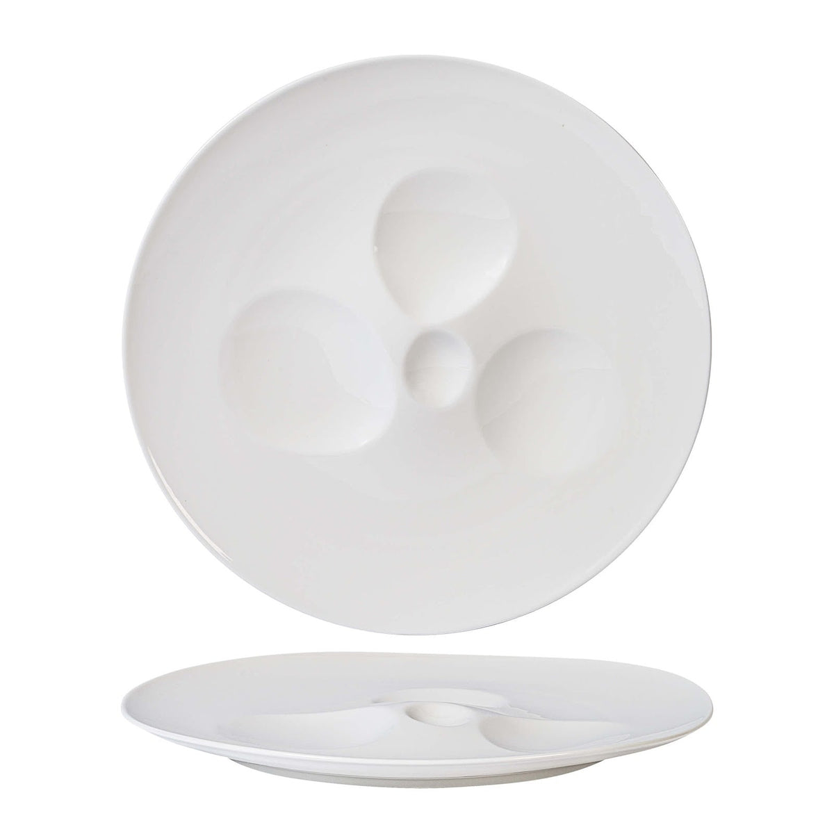 Magnesium Moon Piatto Presentazione in Porcellana 31,2x30,7 cm 2 Pezzi