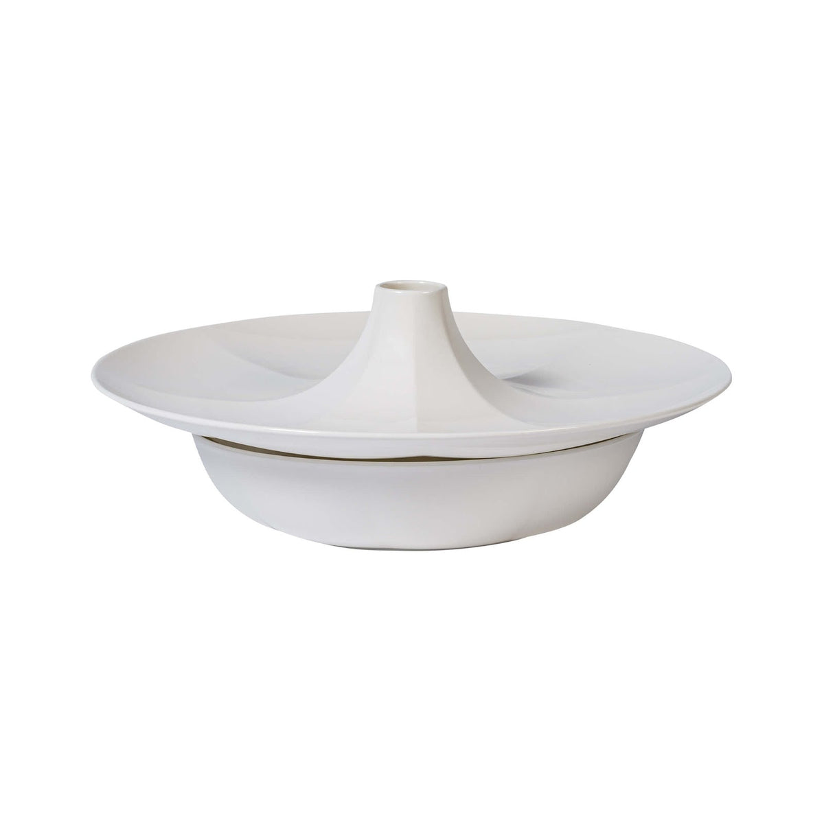 Magnesium Seafood Vassoio Frutti di Mare in Porcellana 31,5 cm con Coppa Inferiore Set 2 Pezzi
